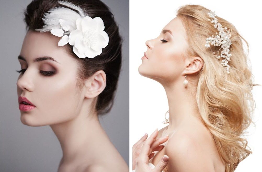 Examples of bridal hairpieces