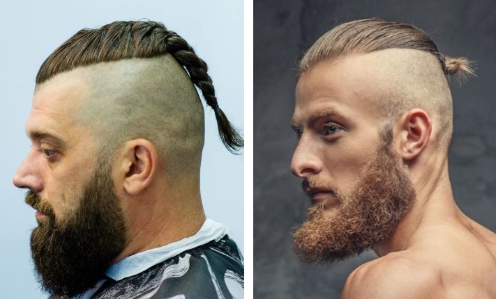 Men wearing a Viking undercut