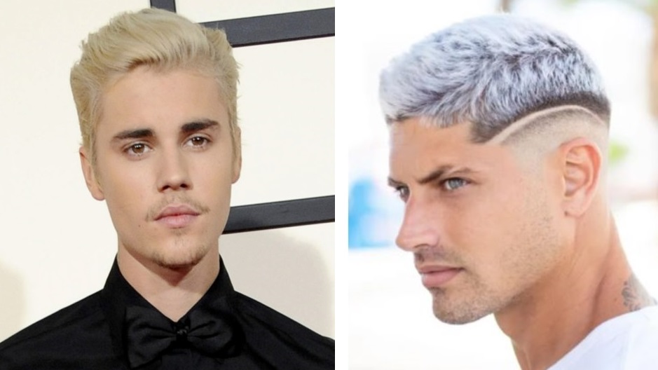 Men wearing bleached hair