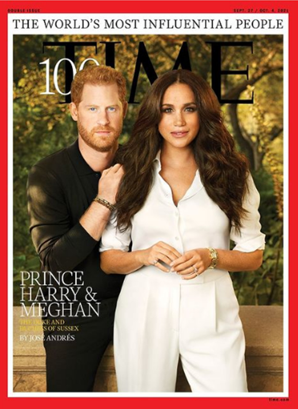 Prince Harry and Meghan Markle on the cover of Time magazine