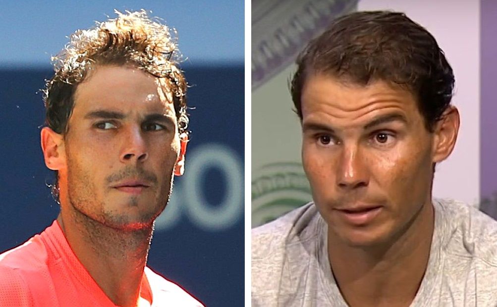 Rafael Nadal's hair in 2017