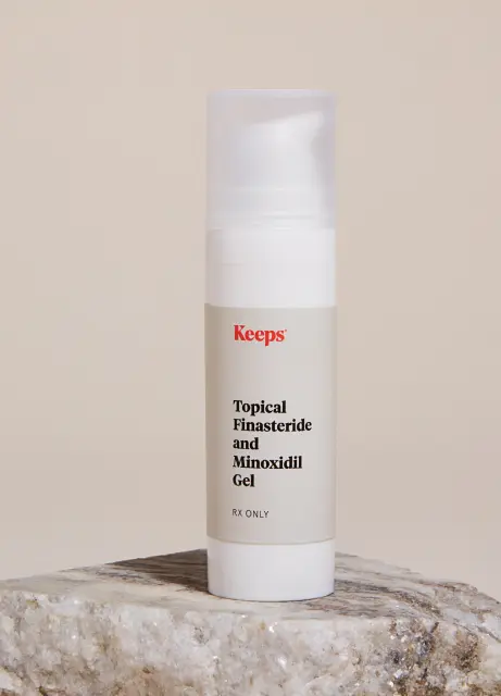 Keeps topical Finasteride and Minoxidil gel