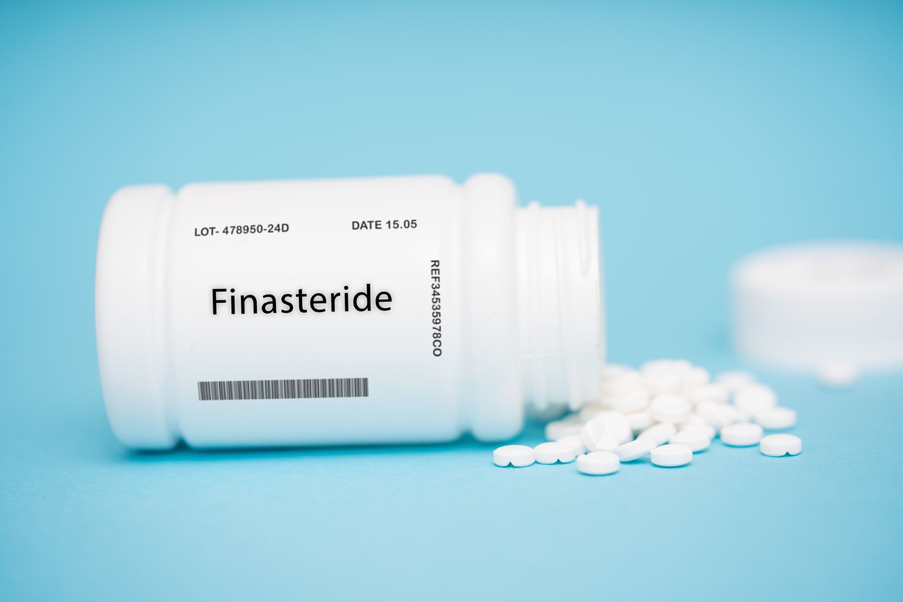 A bottle of Finasteride