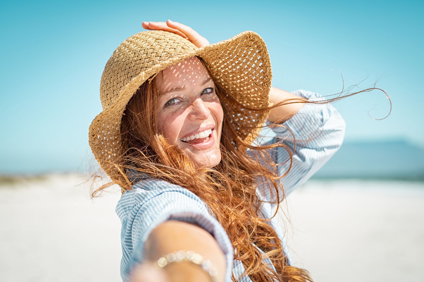 Young woman out in the sun