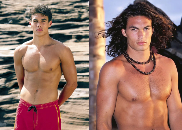 Jason Momoa’s beardless early years, in Baywatch Hawaii