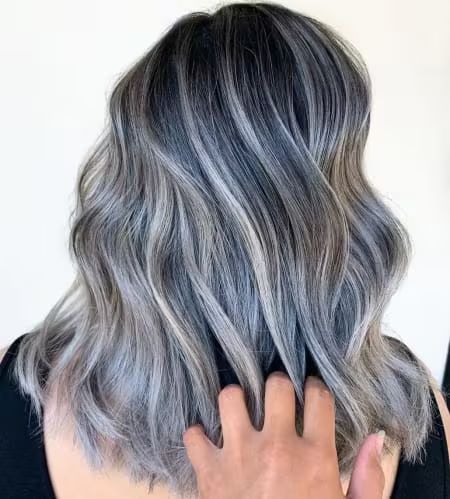 Woman with balayage highlights