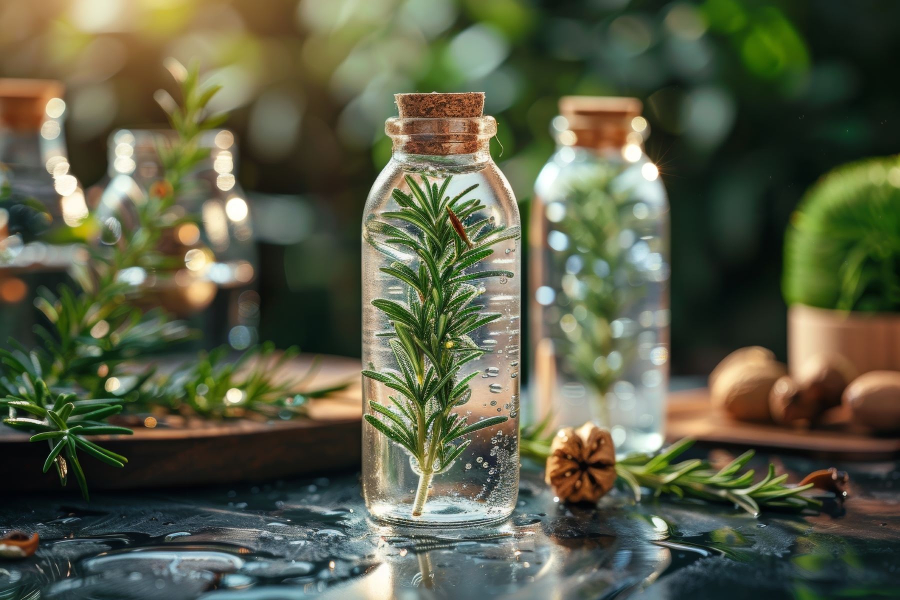 Rosemary water made at home