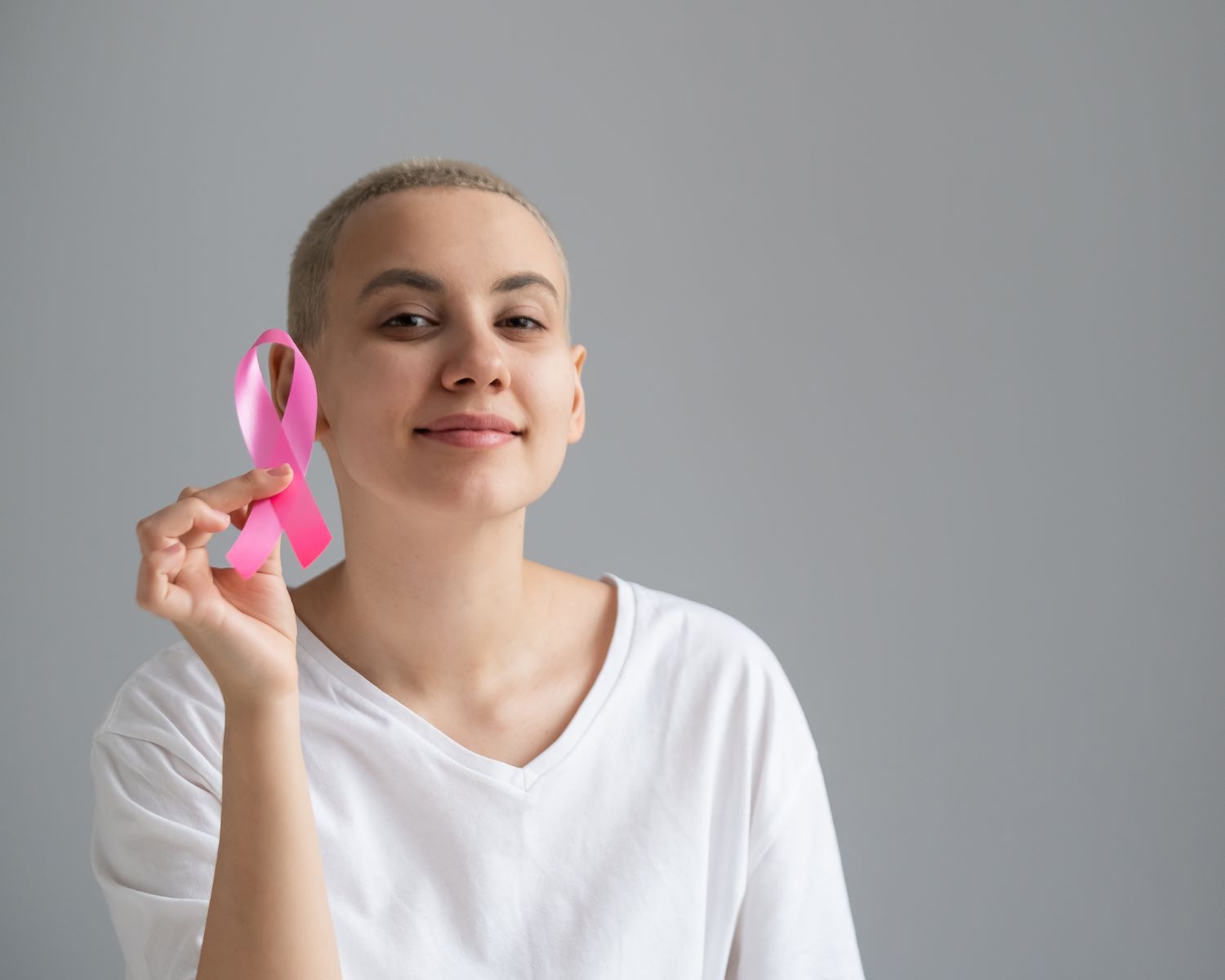 Cancer patient with hair regrowth after chemotherapy