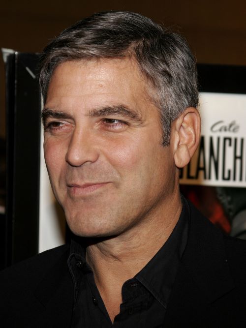 George Clooney with thicker, younger-looking hair