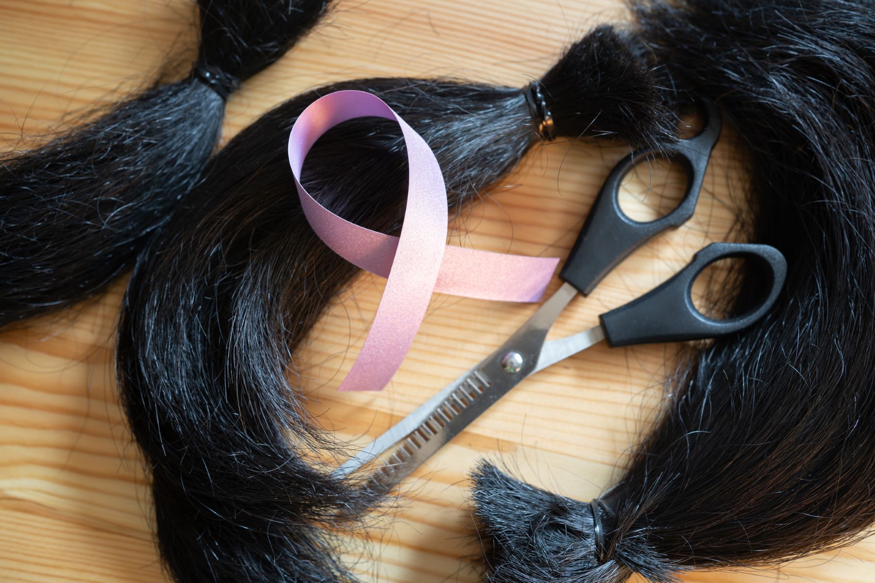 Hair donated for free cancer wigs