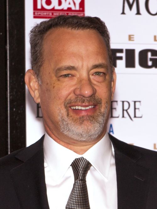 Tom Hanks with a crew cut and goatee