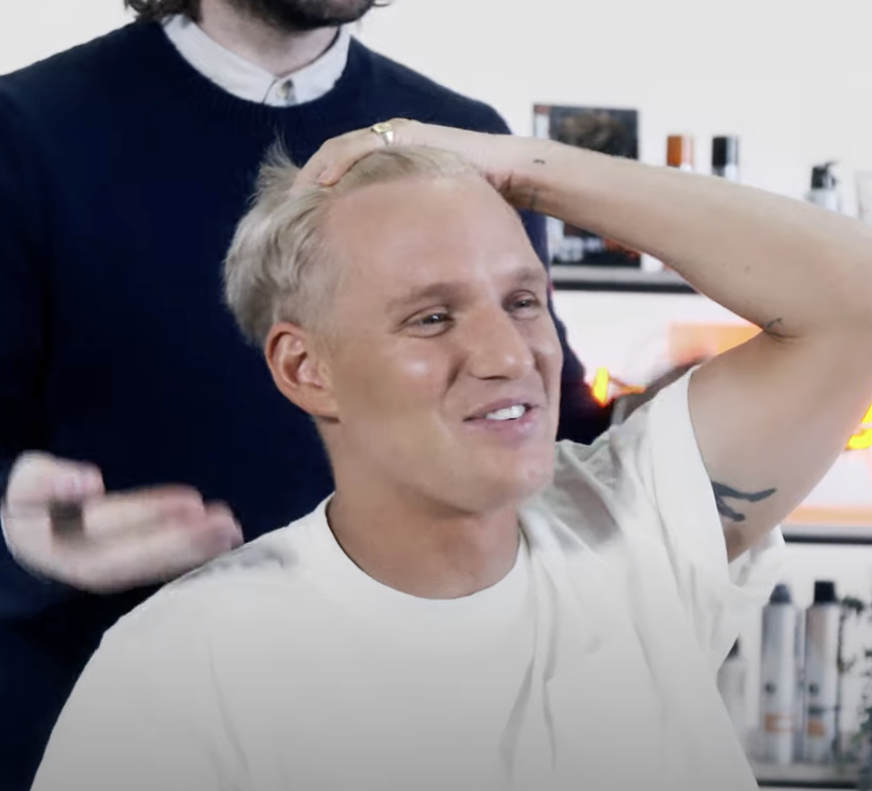 Jamie Laing look at his hairline