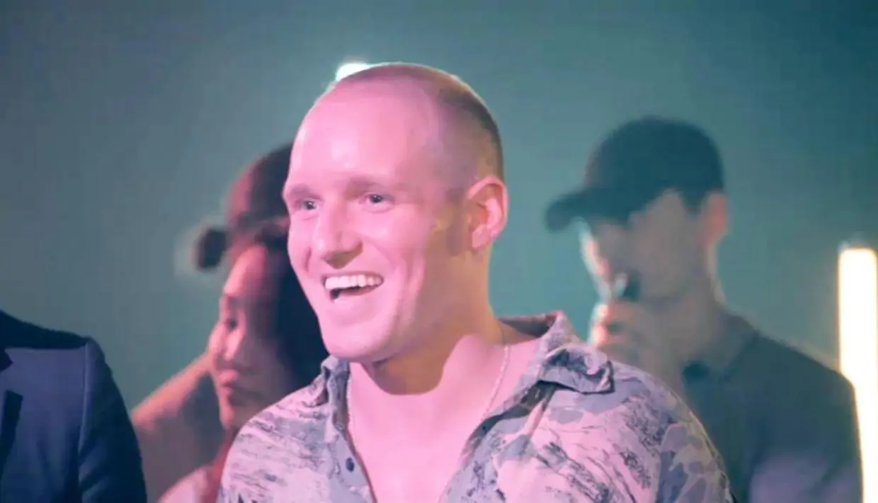 Jamie Laing in a buzzcut