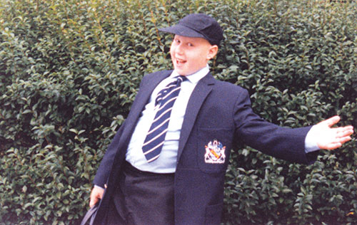 Matt Lucas as a school boy