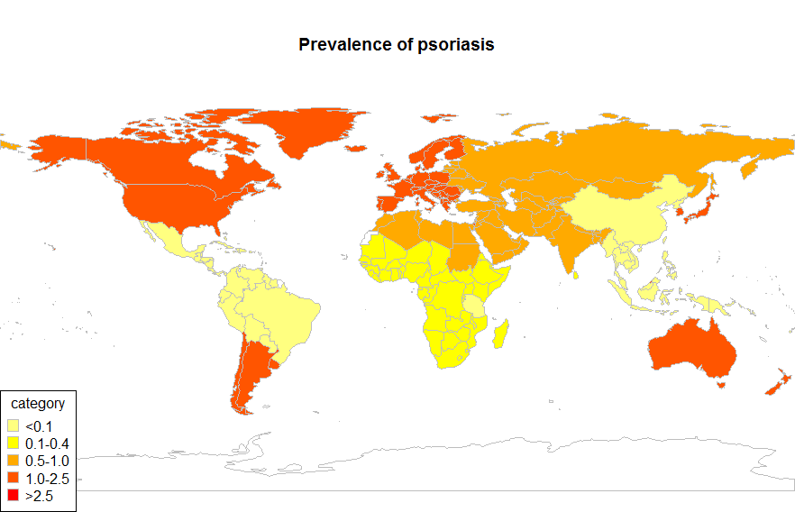 Prevalence of psoriasis