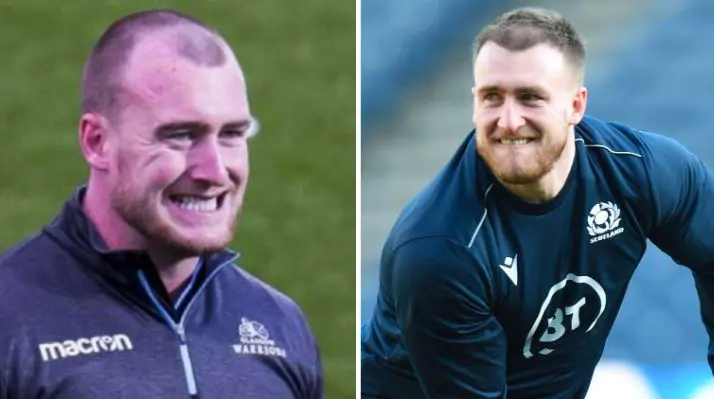 Stuart Hogg playing rugby