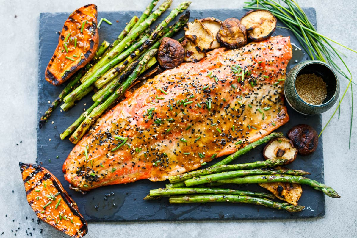 Grilled salmon