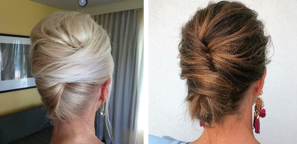 French twist for thinning hair on crown