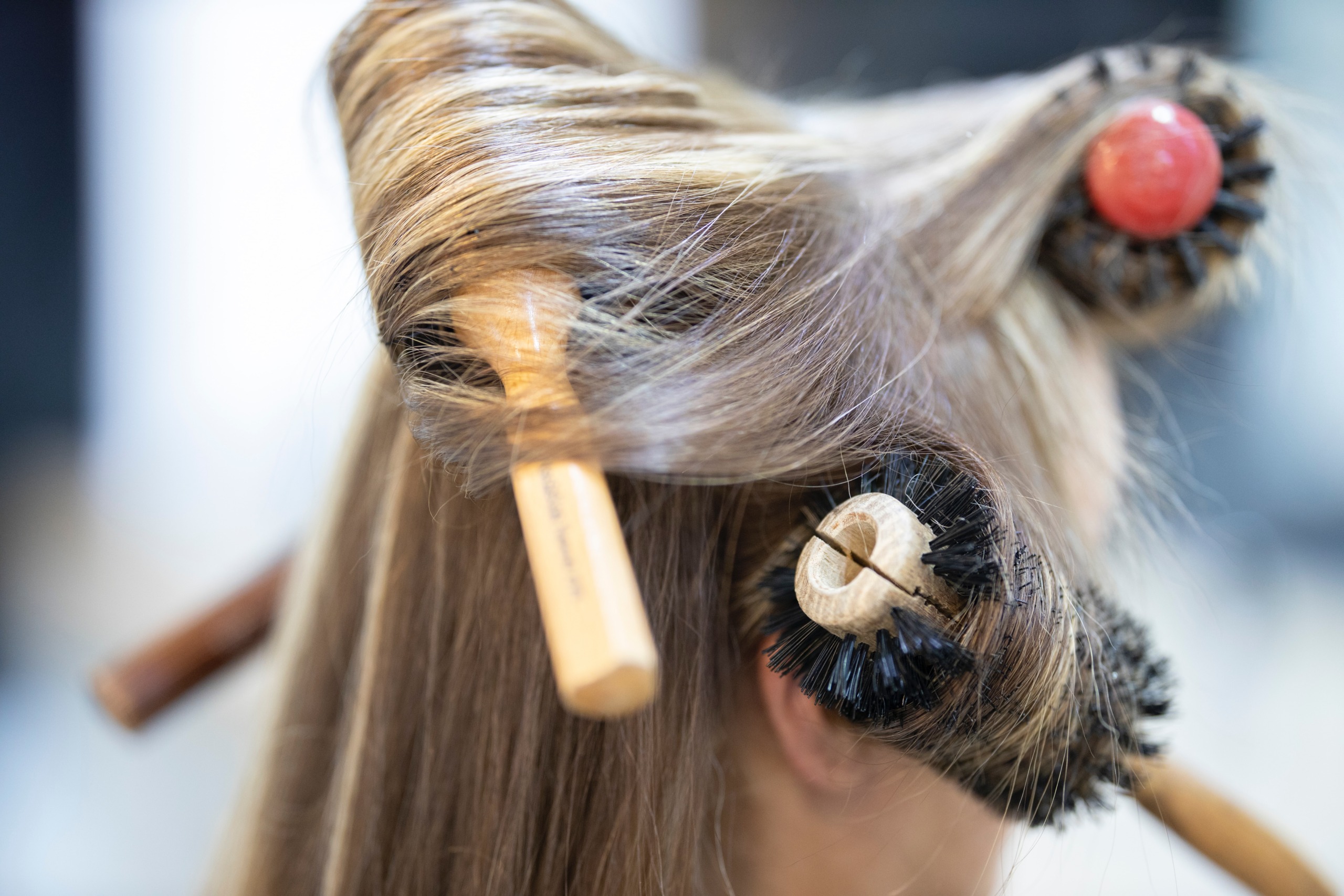 hair brushes stuck in hair