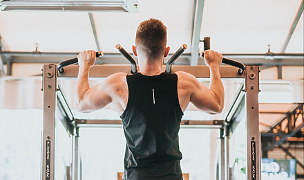 Man Doing Pull-ups