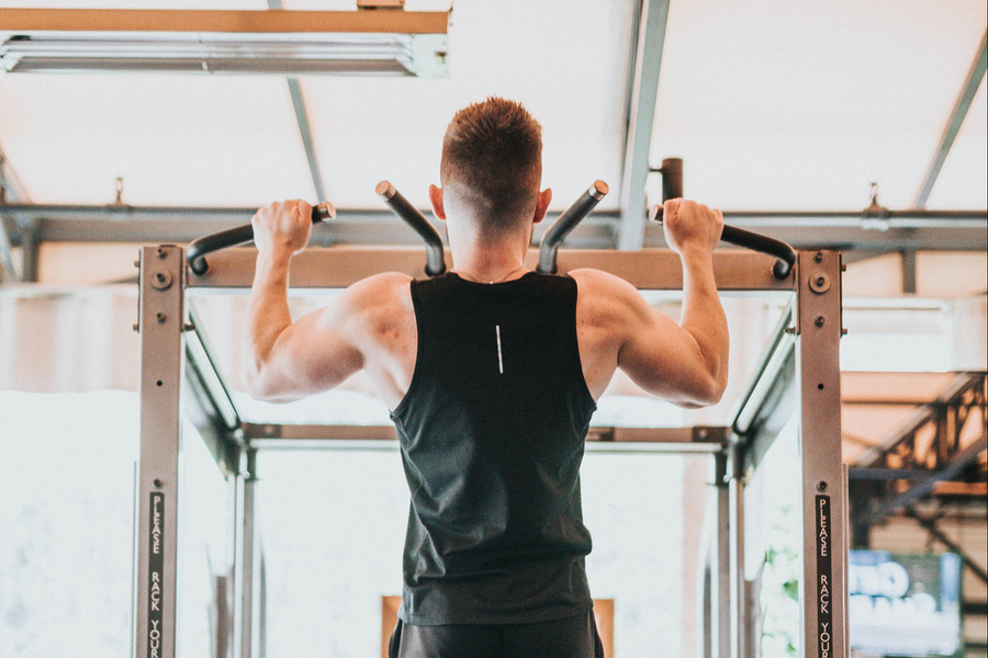 Man Doing Pull-ups