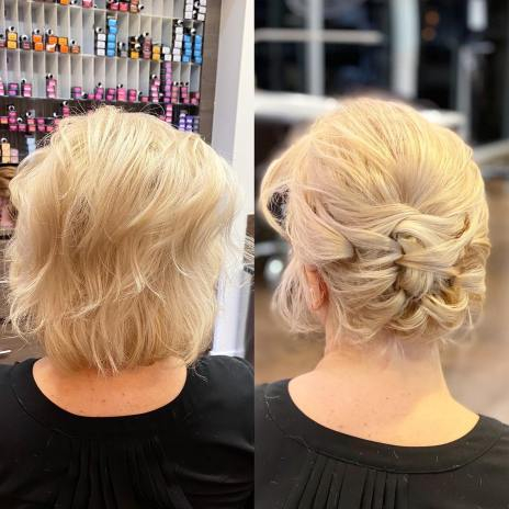 Short messy updo